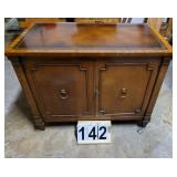 Leather Top Cabinet w/Shelves (Key) 25 X 31 X 17