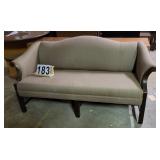 Wood and Upholstered Settee 33 X 64 X 30