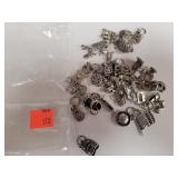 Bracelet Charms Marked 925 84.4 Grams