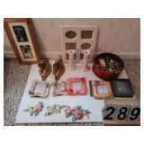 Group w/ Candle Holders ~ Buttons ~ Picture Frames