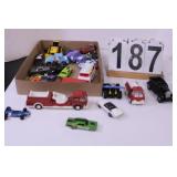 Flat Of Toy Cars Includes Fire Truck