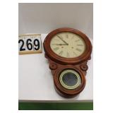 Wooden Wall Clock (MIssing Key) (Needs Repaired)