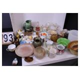 Box W/ Various Glass & Ceramic Includes-