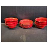 (6) Pier 1 Soup Bowls w/ 8.5" Plates