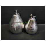 Compass Home Porcelain Pear Shaped Jars w/Lids,2pc