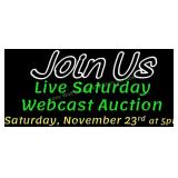 Join Us for Our Saturday Night Webcast Auction