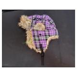 Purple Plaid Trooper Hat