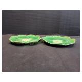 (2) Vtg Water Lily Pad Plates