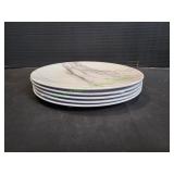 (5) 10.5"Marble Finish Melamine Dinner Plates