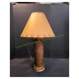 26.5" Western Lamp w/ Leather Base & Shade