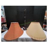 26" Vtg Lamp w/ (2) Vtg Shades