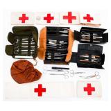 WWII US SURGICAL KITS & RED CROSS ARMBANDS
