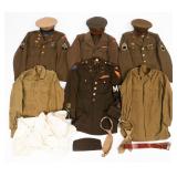 WWII US ARMY OFFICER & ENLISTED UNIFORM ITEMS