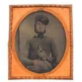 CIVIL WAR SOLDIER AMBROTYPE PHOTOGRAPH