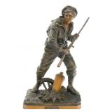 FRENCH NAVY BRONZE STATUE by BRADLEY & HUBBARD