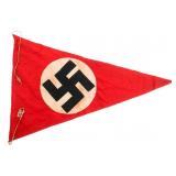 WWII GERMAN NSDAP PENNANT FLAG