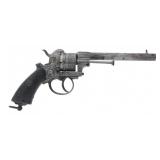 ENGRAVED LEFAUCHEUX MODEL 1854 9mm REVOLVER