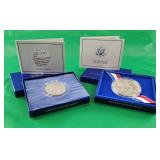 1986 Liberty Silver Dollar & Clad Half Dollar Coin