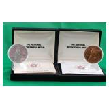 1986 34gr Sterling & Bronze Liberty Seal Medals