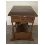 Side Table Wood Library Bookcase Side Table 26" D