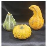 Ceramic gourds.