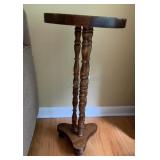 Wood Round Table Plant Stand 14" R x 28-1/2" H
