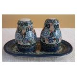 UNIKAT Polish Pottery Salt & Pepper Shaker Set