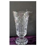 Waterford Crystal Scalloped Footed  Vase