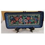 UNIKAT Polish Pottery Rectangular Tray/Plate