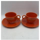 Fiesta Ware Tangerine Orange Coffee Mugs &