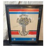 Detroit Bicentennial Framed Poster 21x25