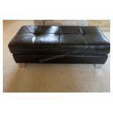 Black Leather Bench 21x46x15 inches tall