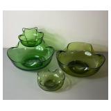 Mid Century Anchor Hocking Chip & Dip Bowls