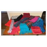 Lot Of Colorful Season Scarfs