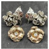 Sterling Flower Earrings