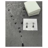 Worthington Black Necklace & Earring Set