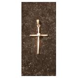 14kt Gold Slim Cross Pendant