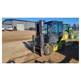 Clark 20D forklift with enclosed cab