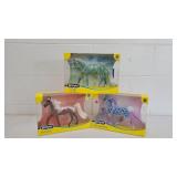 (3) Breyer horses in boxes