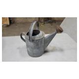 Galvanized watering can with sprinkler