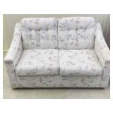 White Fabric Love Seat