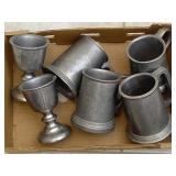 Pewter Goblets, Steins