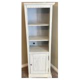 Whitewash Wooden Bookshelf Display Cabinet