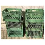 6pc Rigid Plastic Milk Crates