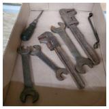 Primitive hand tools, wrenches, pipe wrenches,