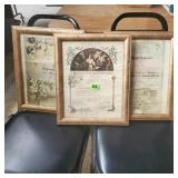 Antique framed confirmation, religious