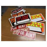 For Rent, For Sale signs