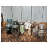 Ball, Atlas canning jars, spice, variety of jars