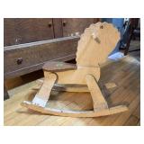 Wooden rocking horse