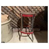 Vintage red stool